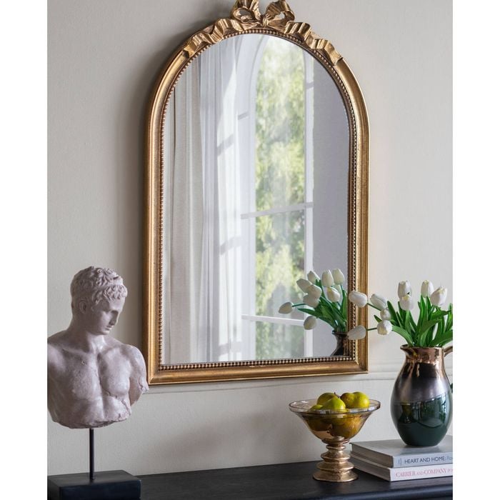 Stockholm Arched Gold Bow Mirror