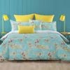 Bianca Akasha Aqua Yellow Quilt Cover Set King