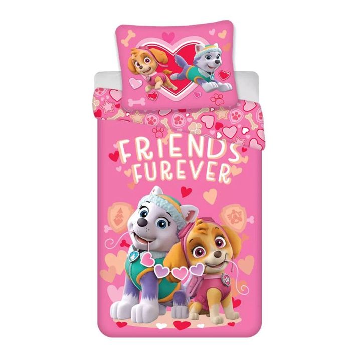 Paw Patrol Friends Furever Kids Cotton Quilt Cover Set - Single Bed Size