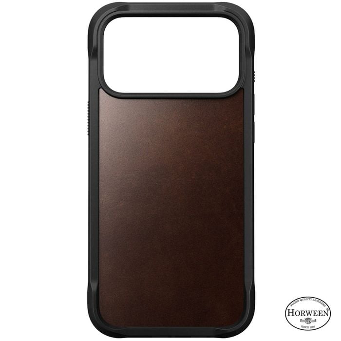 NOMAD Rugged Case for iPhone 17 Pro - Rustic Brown Horween