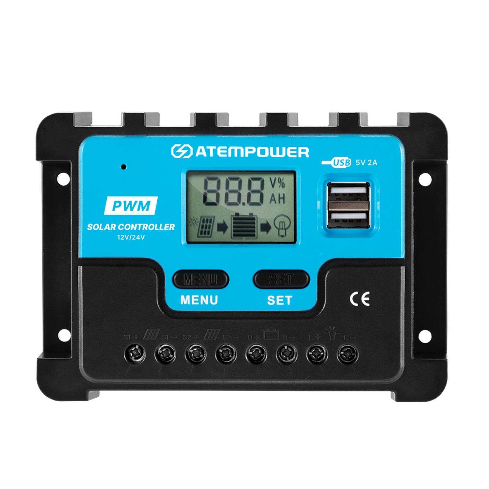 10/40/60/100A MPPT PWM Solar Charge Battery Controller Panel Regulator Dual USB | UK