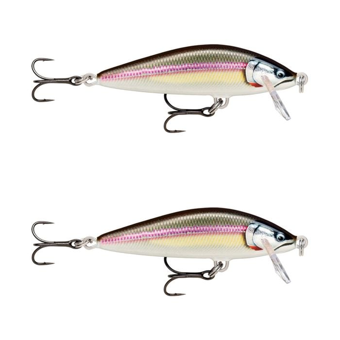 2x Rapala 7.5cm Countdown Sink Hardbody Balsa Fishing Lures - Gilded Wakasagi