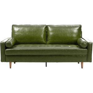 Coogee 2.5 Seater Faux Leather Sofa - Green