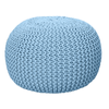 Braided Ottoman Pouffe - Braided Ottoman Blue