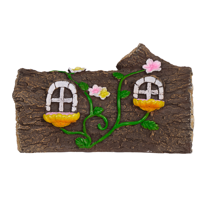 Northcote Pottery Garden Log Fairy House Statue