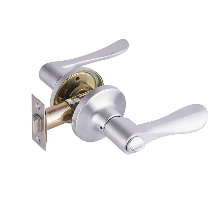 Tasman Satin Chrome Tiva Privacy Left Handed Leverset