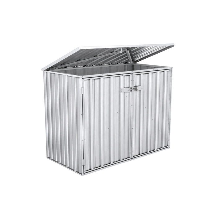 Absco Sheds 1.52 x 0.78 x 1.15m Zincalume Wheelie Bin Cover - Zincalume