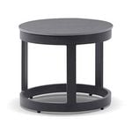 Hugo Outdoor Round Ceramic and Aluminium Side Table Charcoal