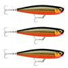 3x Rapala 13cm Precision Xtreme Pencil EXO Topwater Fishing Lures - Red Dragon