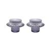 2PK Glass 8cm Double Sided Pillar/Taper Candle Holder - Grape