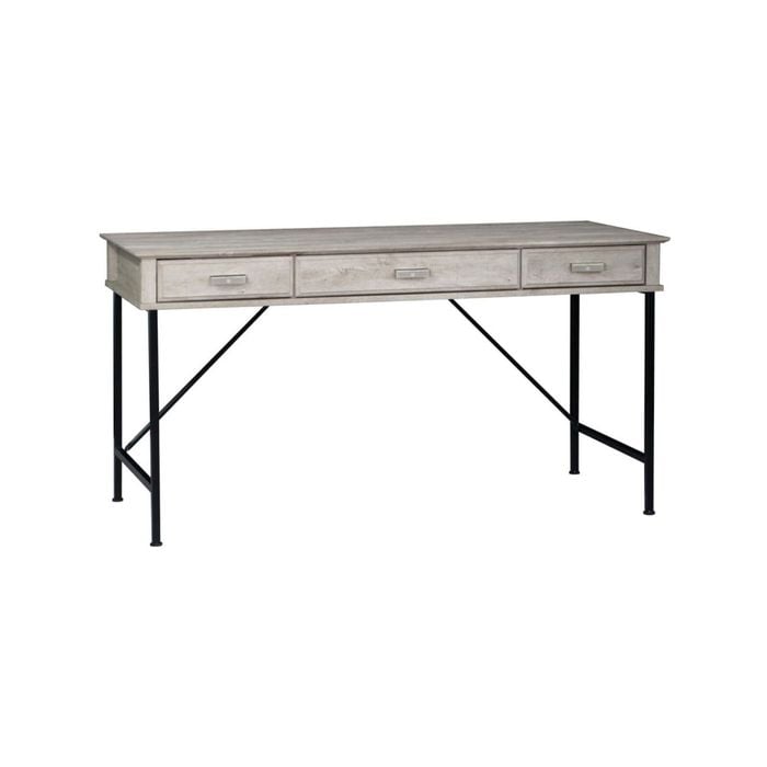 Maestro Furniture Elle 3-Drawers Office Study Writing Computer Desk - Washed Grey