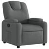 vidaXL Recliner Chair Office Reclining Armchair Single Sofa Dark Grey Fabric