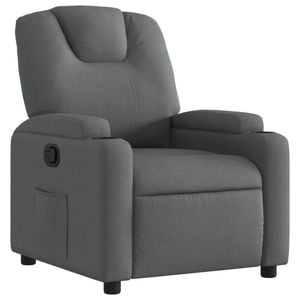 vidaXL Recliner Chair Office Reclining Armchair Single Sofa Dark Grey Fabric