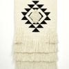Artisan Decor Handwoven Woolen Wall Hanging - Ad007 - Ivory/black - 50x90cm