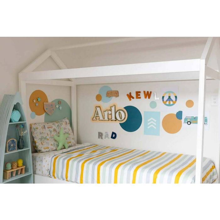 Hide & Seek Kids Cubby House Timber Kids Bed - White, Single