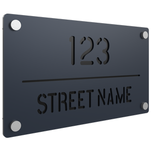 ProtectorAl 380 x 220mm Deep Ocean Aluminium Cut Through Custom House Sign