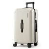 Wanderlite 28" Trunk Luggage Suitcase Travel 5 Wheels Type-c Port Tsa Smoky White