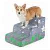 Costway 3 Steps Pet Ramp Glow-in-the-dark Dog Stairs Non-slip