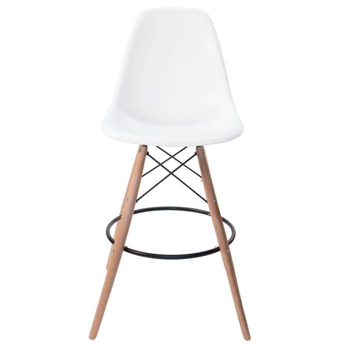 Sk Designer Living | Replica Eames Dsw Stool | Plastic & Natural - White