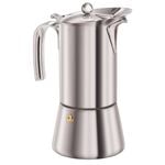 Euroline 10 Espresso Cup 1.2L Stainless Steel Coffee Maker - Silver
