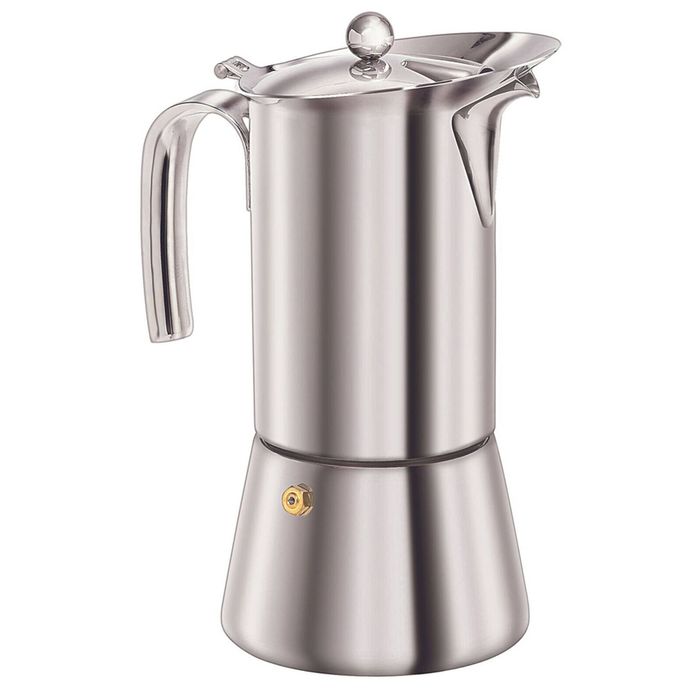 Euroline 10 Espresso Cup 1.2L Stainless Steel Coffee Maker - Silver