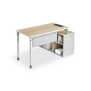 Modern Furniture RAVEN SINGLE Workstation 160-180/100cm - Natural White