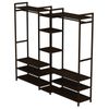 Milano Décor Multifunctional Bamboo Clothes Rack Storage Stand Organiser Black