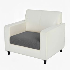 Anyhouz Sofa Cover Dark Gray Polyester Thick Stretchable Cushion For Living Room 1pc Enlarge Size 90-130cm