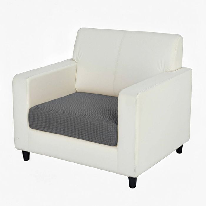 Anyhouz Sofa Cover Dark Gray Polyester Thick Stretchable Cushion For Living Room 1pc Enlarge Size 90-130cm