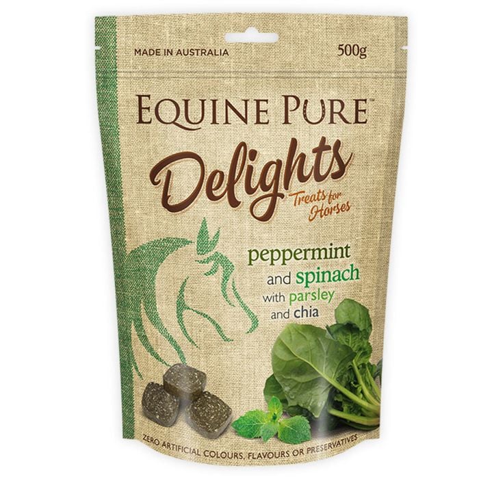 Equine Pure Delights Peppermint & Spinach Horse Treats 500g