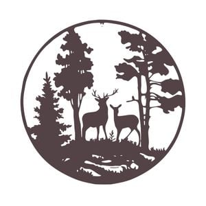 P&P 80×1×80cm Rusty Reindeer Metal Wall Decor, Elegant Rustic Reindeer Artwork for Living Rooms & Offices