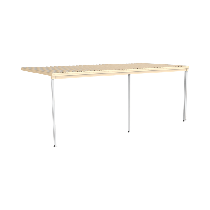 Absco Structures 6.00 x 3.00 x 3.00 Double Patio Cover – Classic Cream
