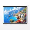 Town with Mountains  Print 100% Australian Made 120x90cm  (Poster)
