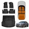 3D All-Weather Floor Mat Boot Liner Carpet for Polestar 2 2021-Onwards Cargo Trunk Mat Luggage Tray