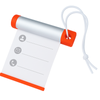Funky Luggage Cylinder Tag Rollout Label for Address Details Silver/Orange
