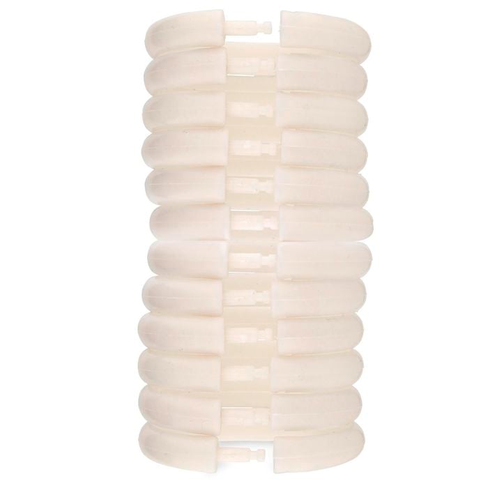 Barelli White Locking Plastic Shower Curtain Rings - 12 Pack