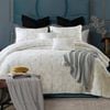 Bloomington 100% Cotton Cover Lightly Quilted Coverlet Set Floriade Cream King