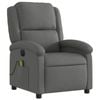 vidaXL Electric Massage Recliner Chair Armchair Single Sofa Dark Grey Fabric