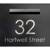 Numero Black Custom Letterbox & House Sign - Medium