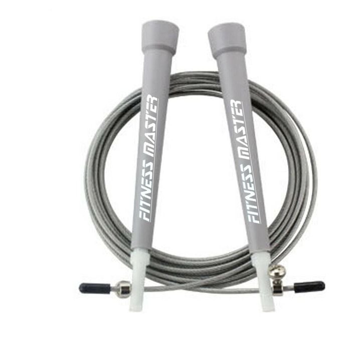 Fitness Master 3m Adjustable Steel Jump Rope Pvc Handles Cardio Boxing Crossfit Training