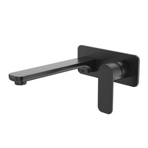Caroma Luna Black Lead Free Wall Basin Mixer