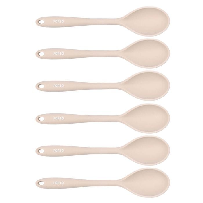 6PK Porto Zest Silicone 27cm Serving Spoon Kitchen Utensil