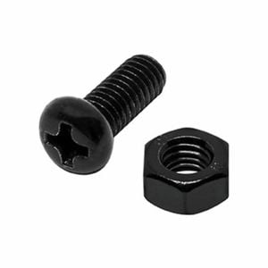 Pinnacle M5 x 10mm Black Ruspert® Round Head Bolts And Nuts - 10 Pack