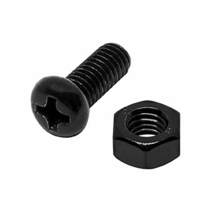 Pinnacle M5 x 10mm Black Ruspert® Round Head Bolts And Nuts - 10 Pack