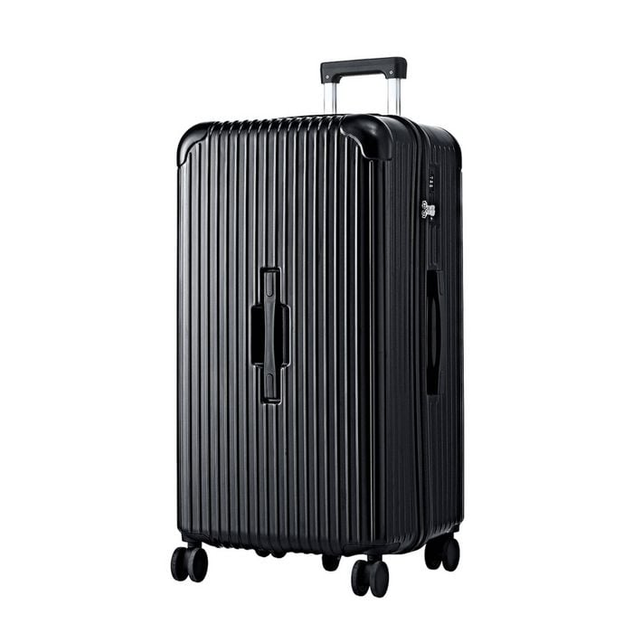 Wanderlite 32" Trunk Luggage Suitcase Travel 5 Wheels Type-c Port Tsa Black
