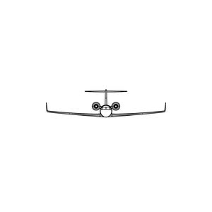 Ignite Laser Gulfstream G550 - Long-Range Business Jet Silhouette Metal Wall Art Rustic Metal 23.6 inch - 60 cm