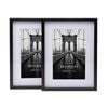 Cooper & Co. 6 x 8inch Mat to 4 x 6inch Set of 2 Black Premium Metallicus Metal Photo Frames