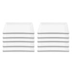 10PK Lemon & Lime Rectangle 38x28cm Serving Platter - White