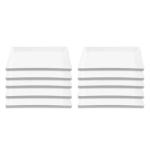 10PK Lemon & Lime Rectangle 38x28cm Serving Platter - White