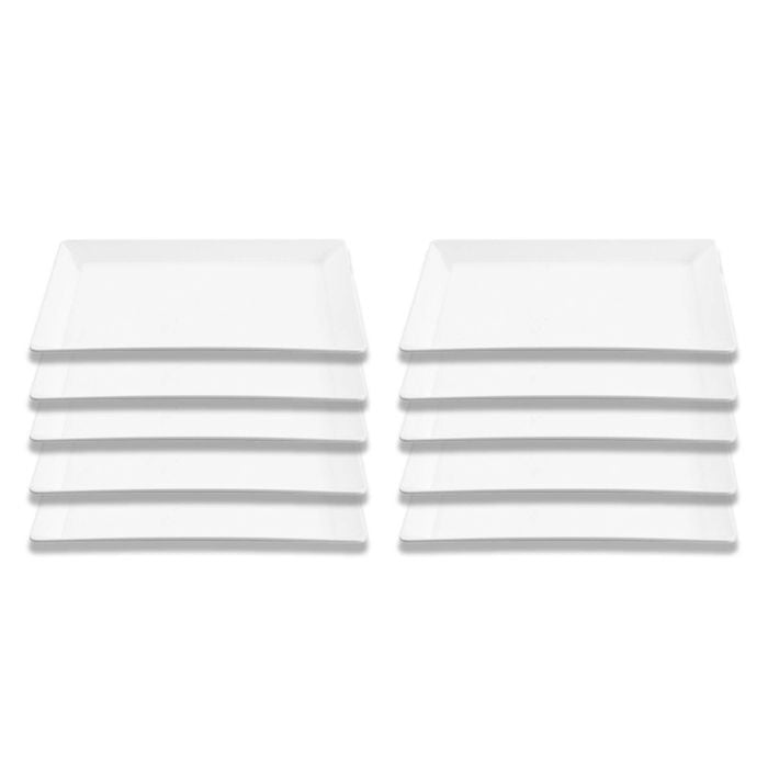 10PK Lemon & Lime Rectangle 38x28cm Serving Platter - White